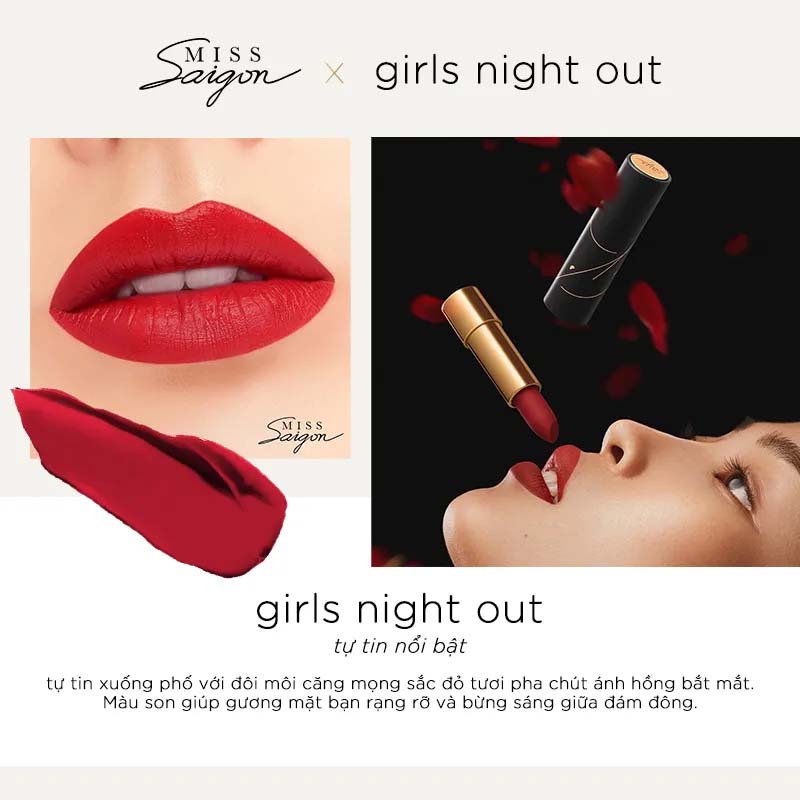 Son Miss Saigon GIRLS NIGHT OUT – Màu đỏ cherry